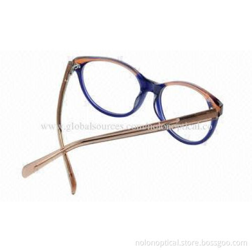 Popular oval acetate optical eyeglass frames with spring hinge